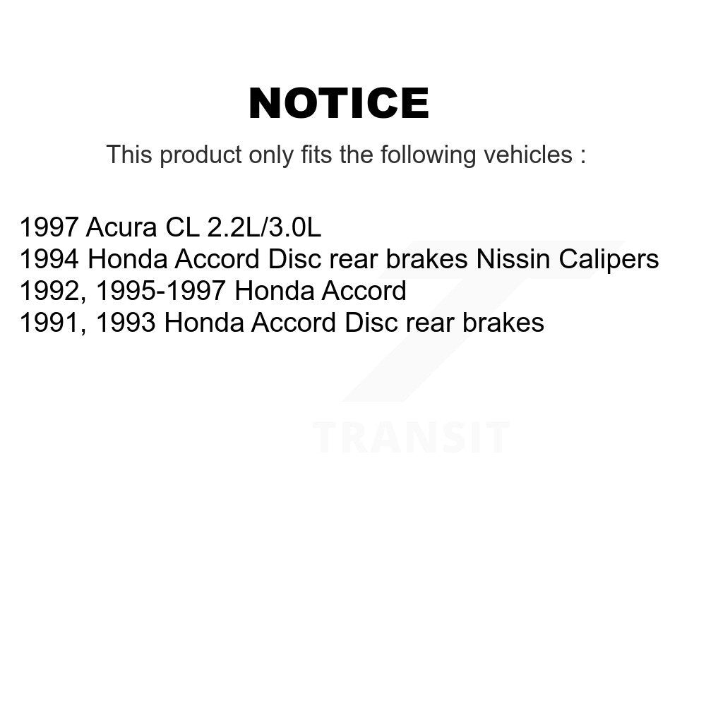 Disc Brake Rotors And Ceramic Pads Rear Kit For Honda Accord Acura CL