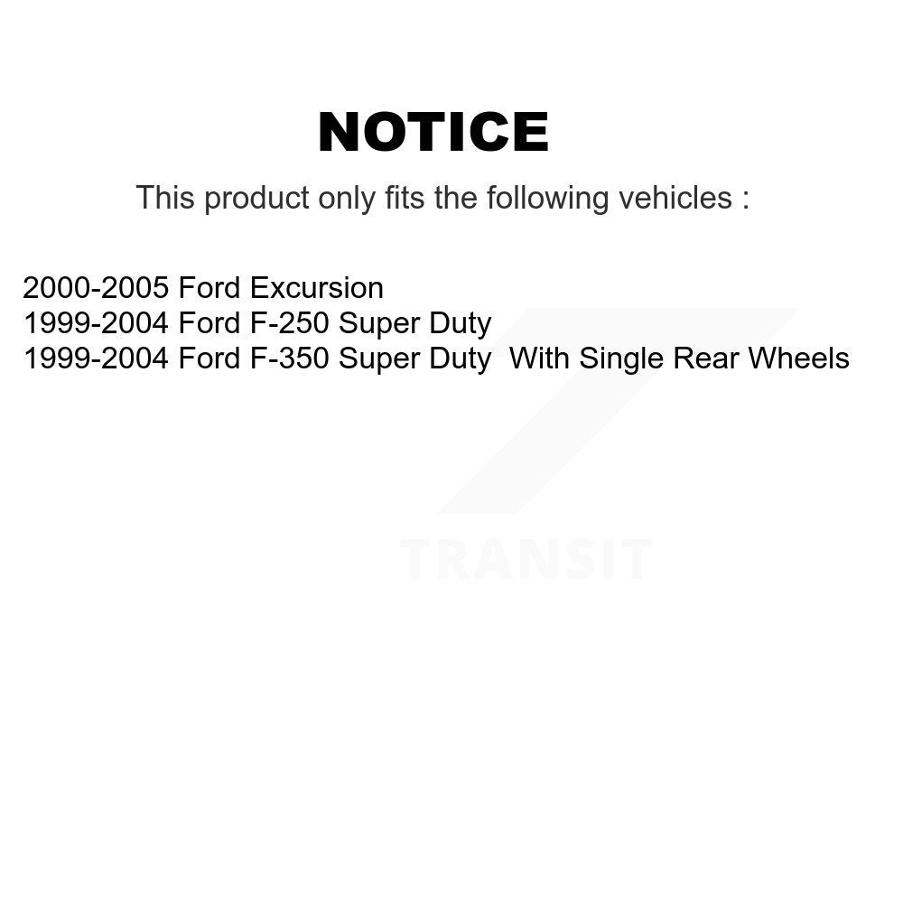 Disc Brake Rotors Ceramic Pad Rear Kit For Ford F-350 Super Duty F-250 Excursion