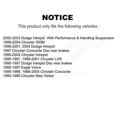 Brake Rotor & Ceramic Pad Rear Kit For Chrysler Intrepid Dodge Concorde 300M LHS