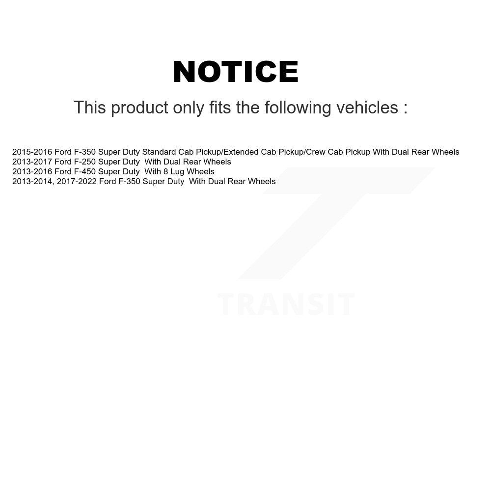 Disc Brake Rotors And Ceramic Pad Rear Kit For Ford F-350 Super Duty F-250 F-450