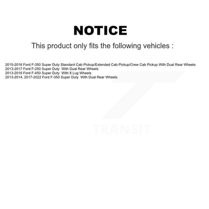 Disc Brake Rotors And Ceramic Pad Rear Kit For Ford F-350 Super Duty F-250 F-450