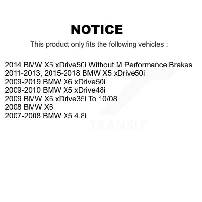 Disc Brake Rotors And Ceramic Pads Rear Kit For BMW X5 X6