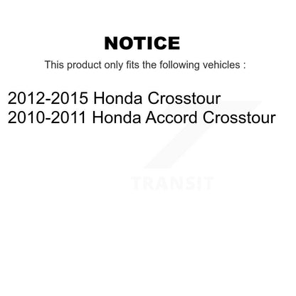 Disc Brake Rotors And Ceramic Pads Rear Kit For Honda Accord Crosstour