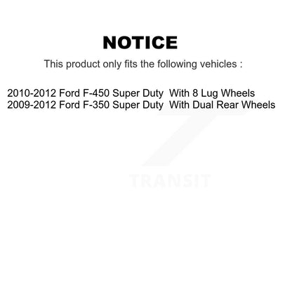Disc Brake Rotors And Ceramic Pad Rear Kit For Ford F-350 Super Duty F-250 F-450