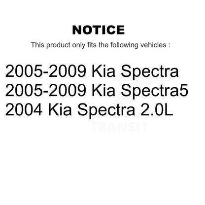 Disc Brake Rotors And Ceramic Pads Rear Kit For Kia Spectra Spectra5