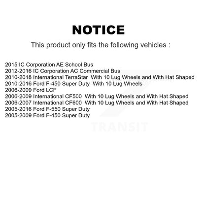 Brake Rotor & Ceramic Pad Rear Kit For Ford F-450 Super Duty F-550 International