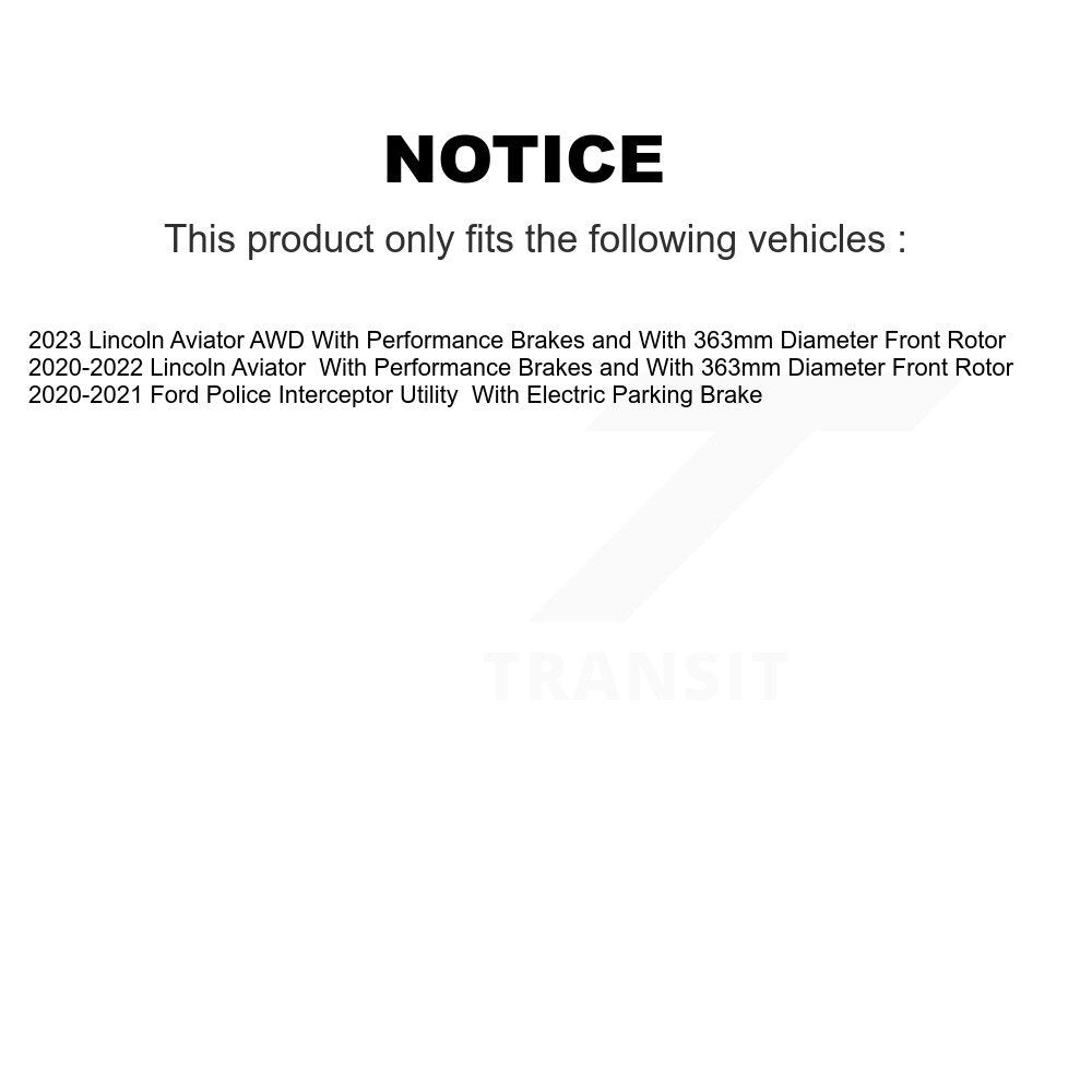 Brake Rotor & Ceramic Pad Front Rear Kit For Lincoln Aviator Ford Police Utility