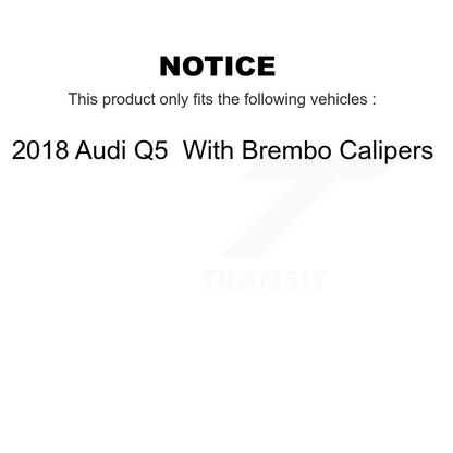 Brake Rotor And Ceramic Pad Front Rear Kit For 2018 Audi Q5 With Brembo Calipers