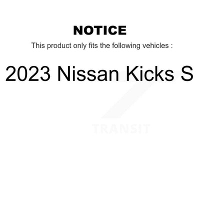 Disc Brake Rotors And Ceramic Pads Front Kit For 2024 Nissan Sentra S SV SR