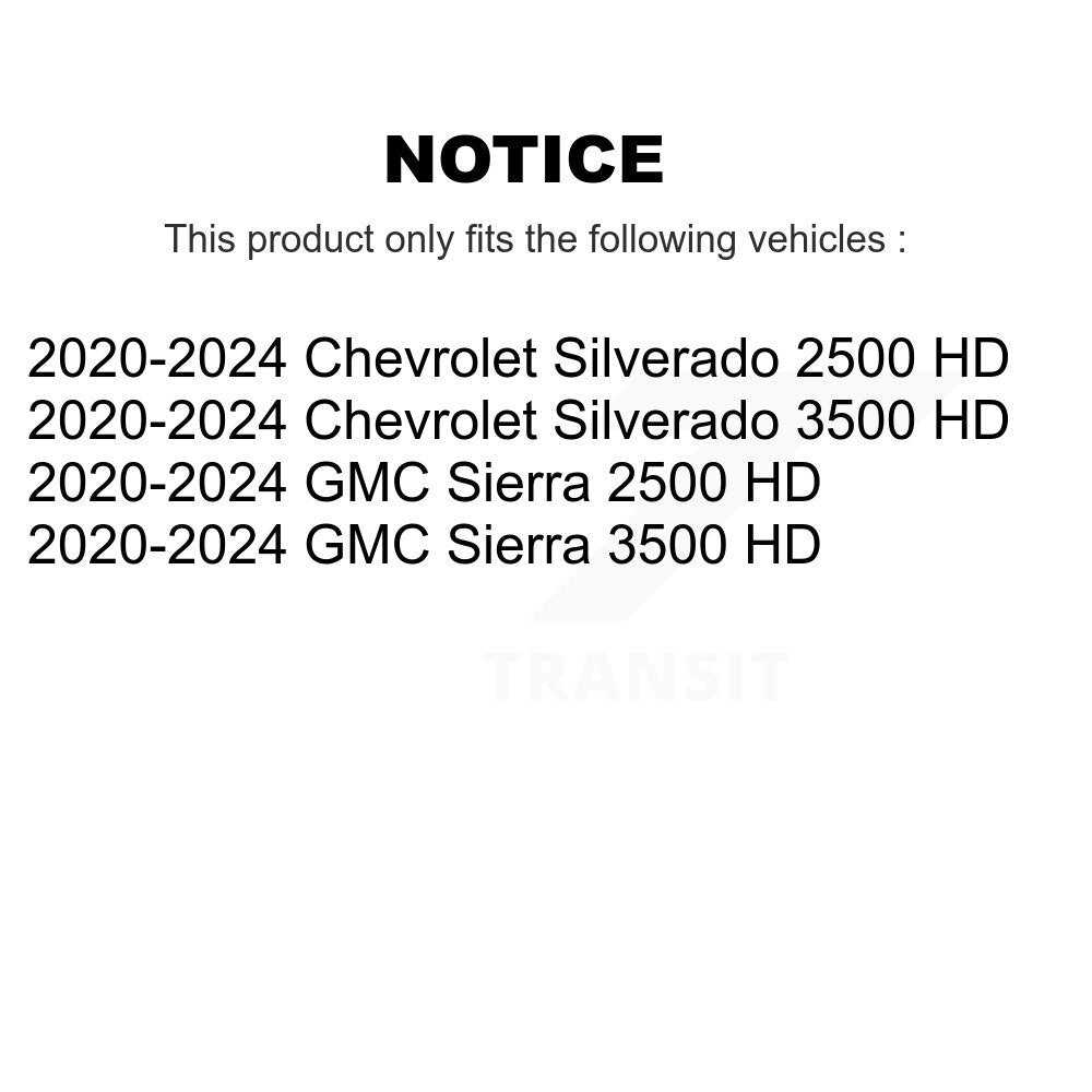 Brake Rotor And Ceramic Pad Front Kit For GMC Chevrolet Sierra 2500 HD Silverado