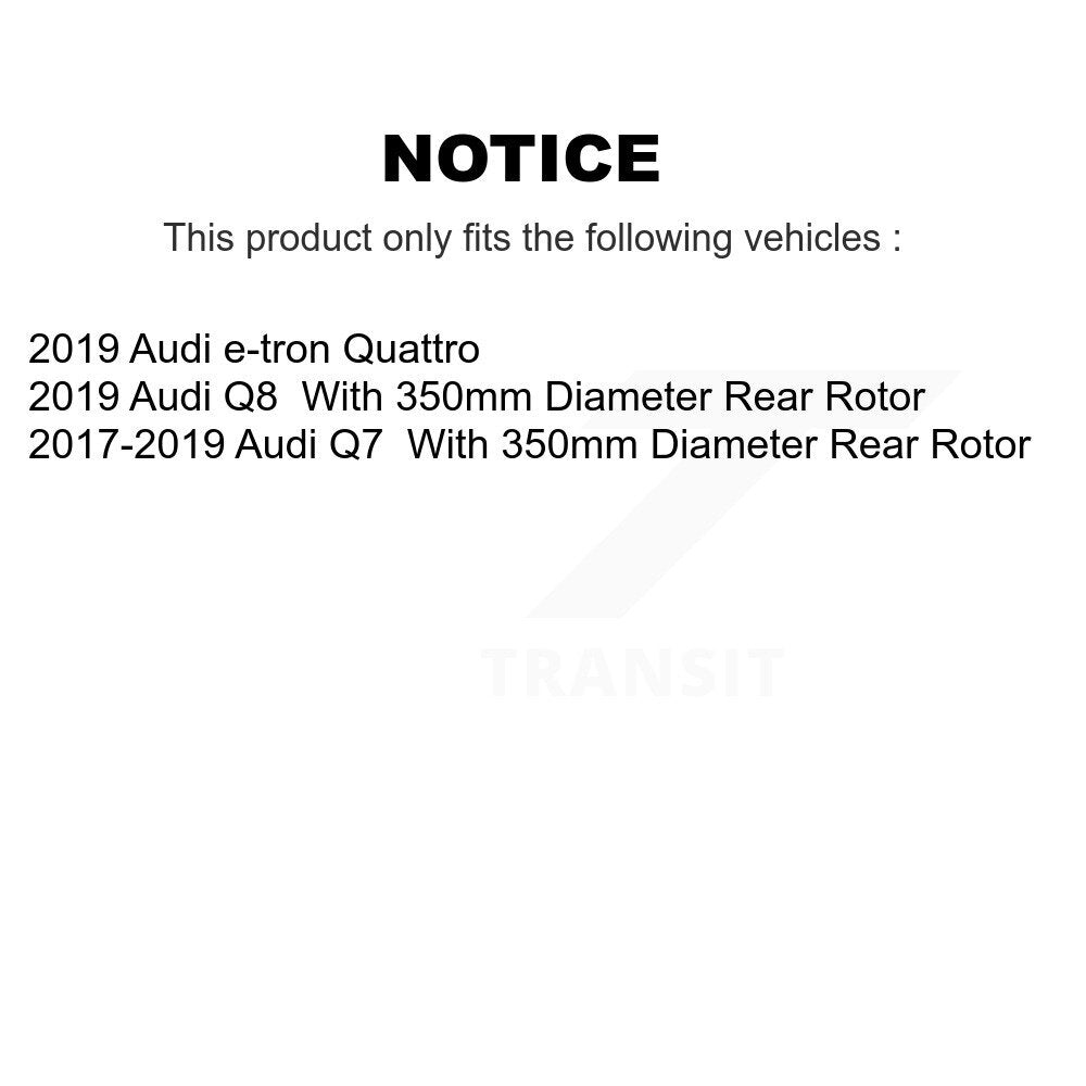 Disc Brake Rotors And Ceramic Pads Rear Kit For Audi Q7 Q8 e-tron Quattro A8
