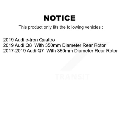 Disc Brake Rotors And Ceramic Pads Rear Kit For Audi Q7 Q8 e-tron Quattro A8