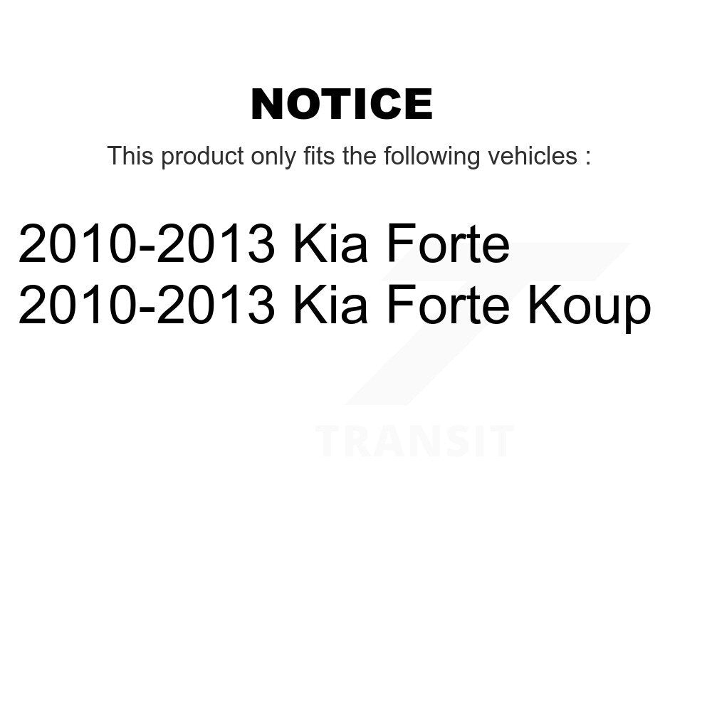 Disc Rotors Ceramic Pads And Parking Shoes Rear Kit For 2010-2013 Kia Forte Koup