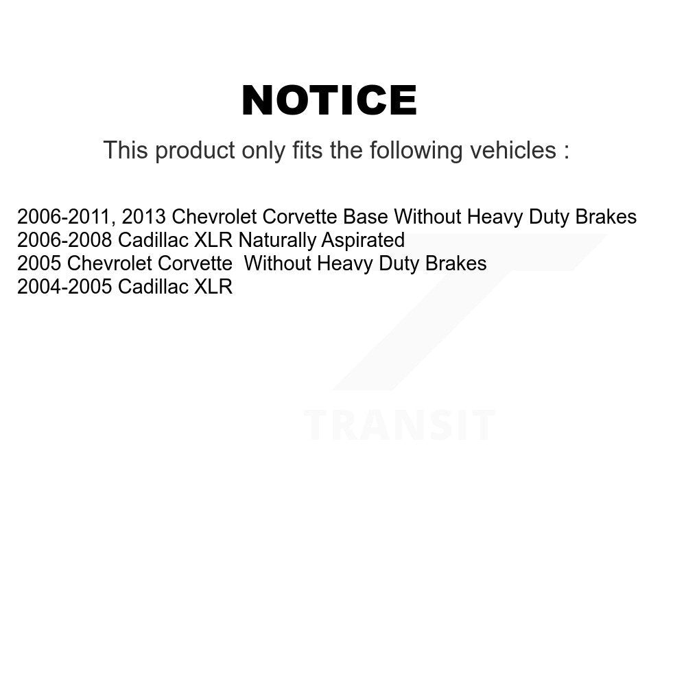 Disc Brake Rotor Semi-Metallic Pad Front Kit For Chevrolet Corvette Cadillac XLR