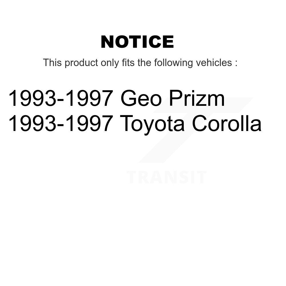 Brake Rotor & Semi-Metallic Pad Front Kit For 1993-1997 Toyota Corolla Geo Prizm