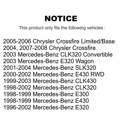 Brake Rotor & Semi-Metallic Pad Front Kit For Mercedes-Benz E320 Chrysler CLK320