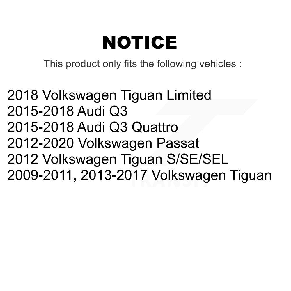 Brake Rotor And Semi-Metallic Pad Front Kit For Volkswagen Tiguan Passat Audi Q3