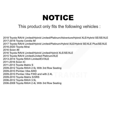 Brake Rotor & Semi-Metallic Pad Front Kit For Toyota RAV4 Matrix Pontiac Vibe iM