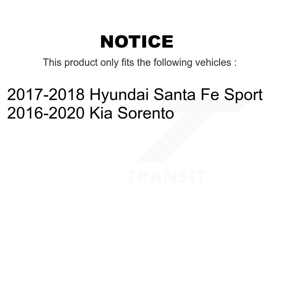 Brake Rotor & Semi-Metallic Pad Front Kit For Kia Sorento Hyundai Santa Fe Sport