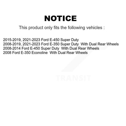 Disc Brake Rotor Hub Semi-Metallic Pad Front Kit For Ford E-350 Super Duty E-450