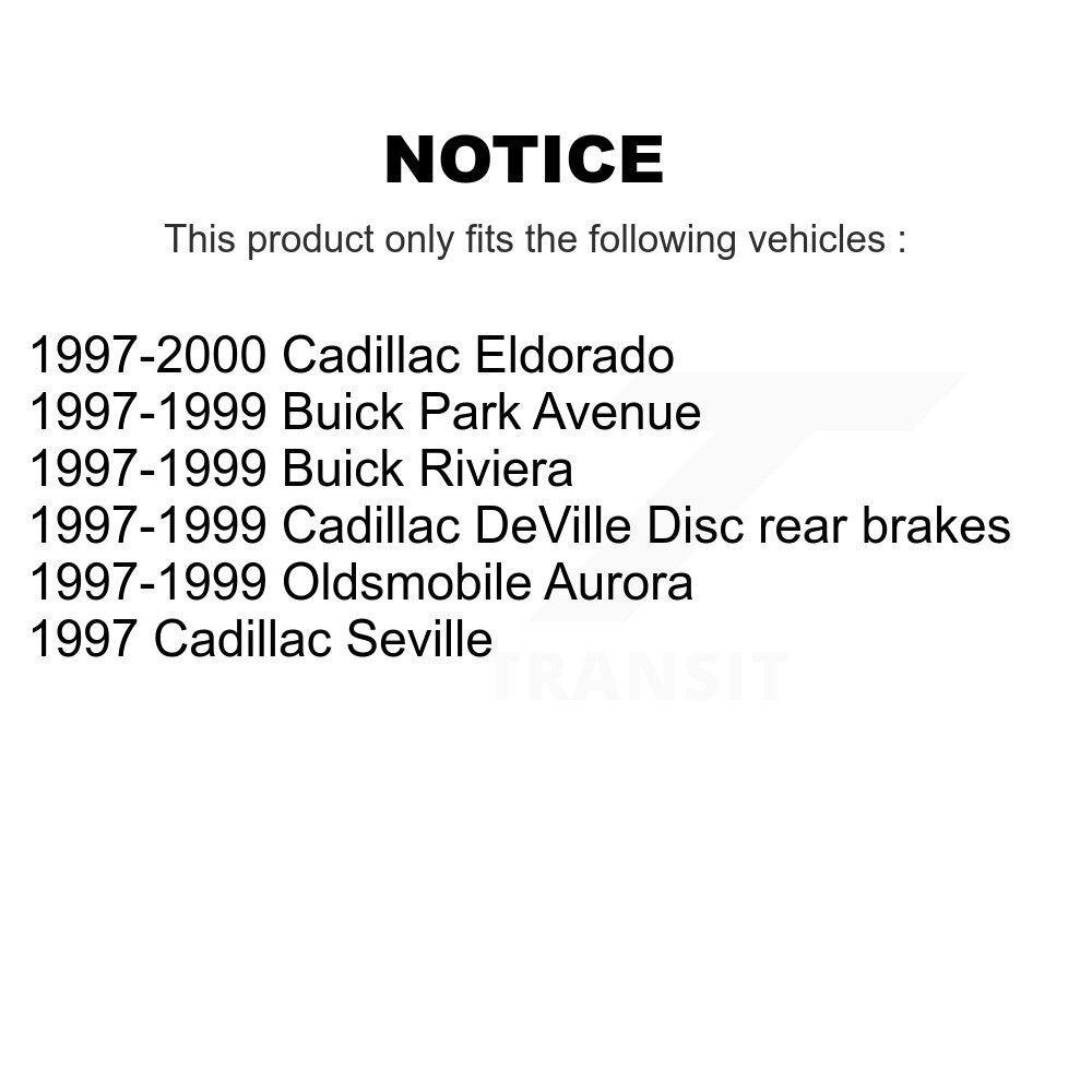 Brake Rotor And Semi-Metallic Pad Front Rear Kit For Cadillac DeVille Buick Park