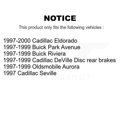 Brake Rotor And Semi-Metallic Pad Front Rear Kit For Cadillac DeVille Buick Park