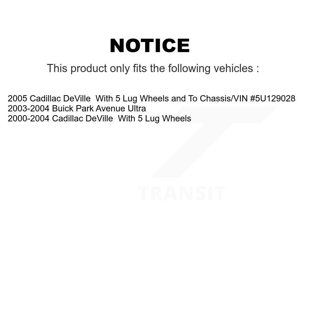 Brake Rotor And Semi-Metallic Pad Front Rear Kit For Cadillac DeVille Buick Park