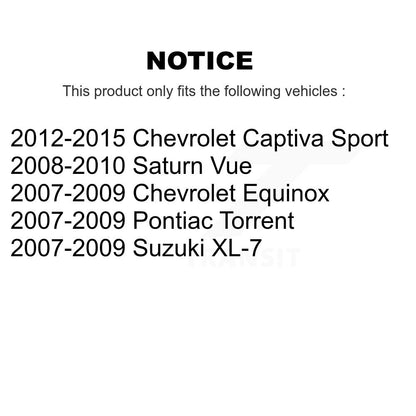 Brake Rotor & Semi-Metallic Pad Front Rear Kit For Chevrolet Equinox Pontiac Vue
