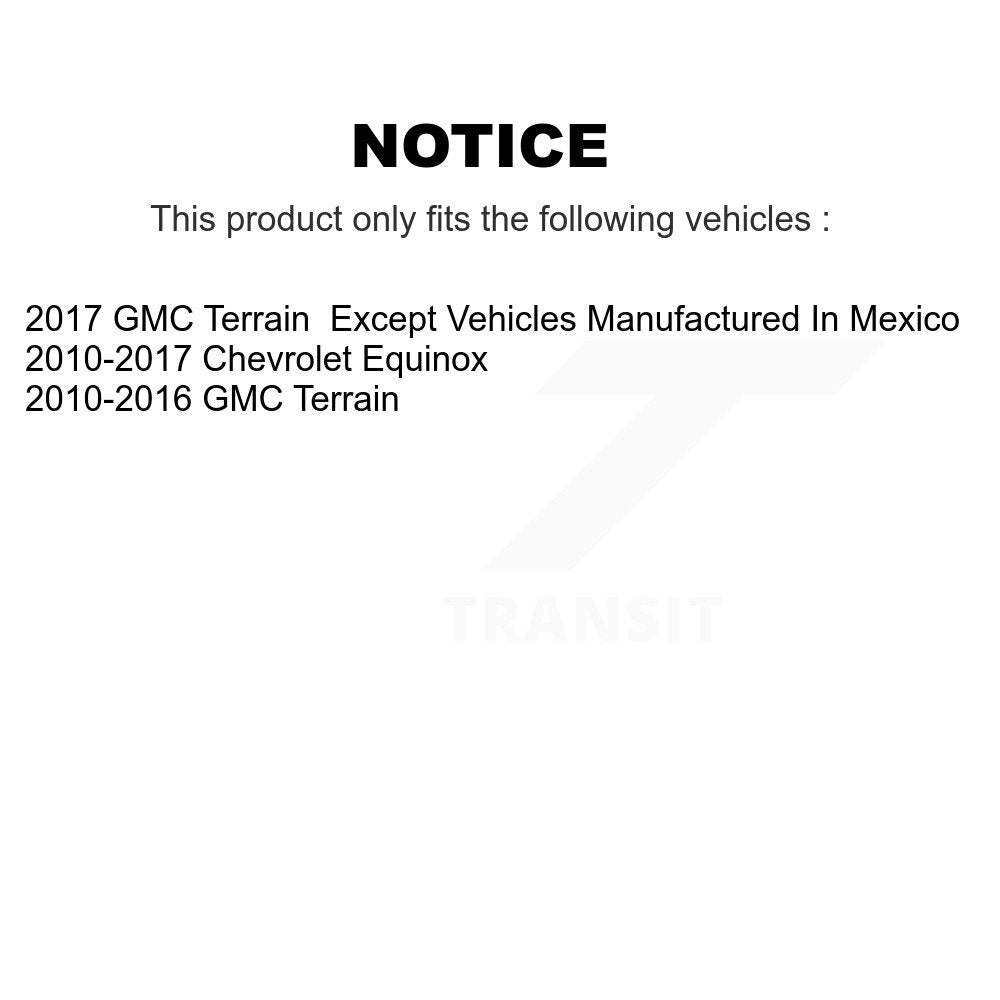 Brake Rotor & Semi-Metallic Pad Front Rear Kit For Chevrolet Equinox GMC Terrain