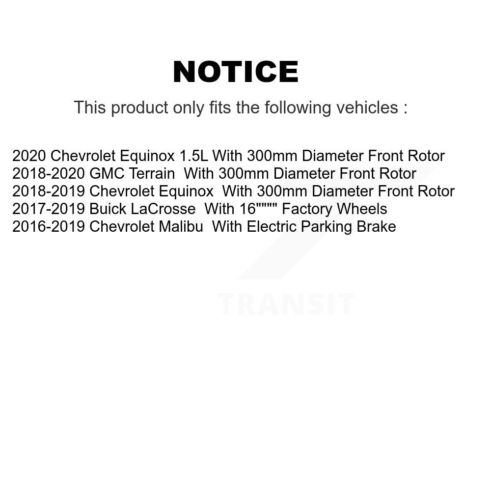 Brake Rotor & Semi-Metallic Pad Front Rear Kit For Chevrolet Equinox GMC Terrain