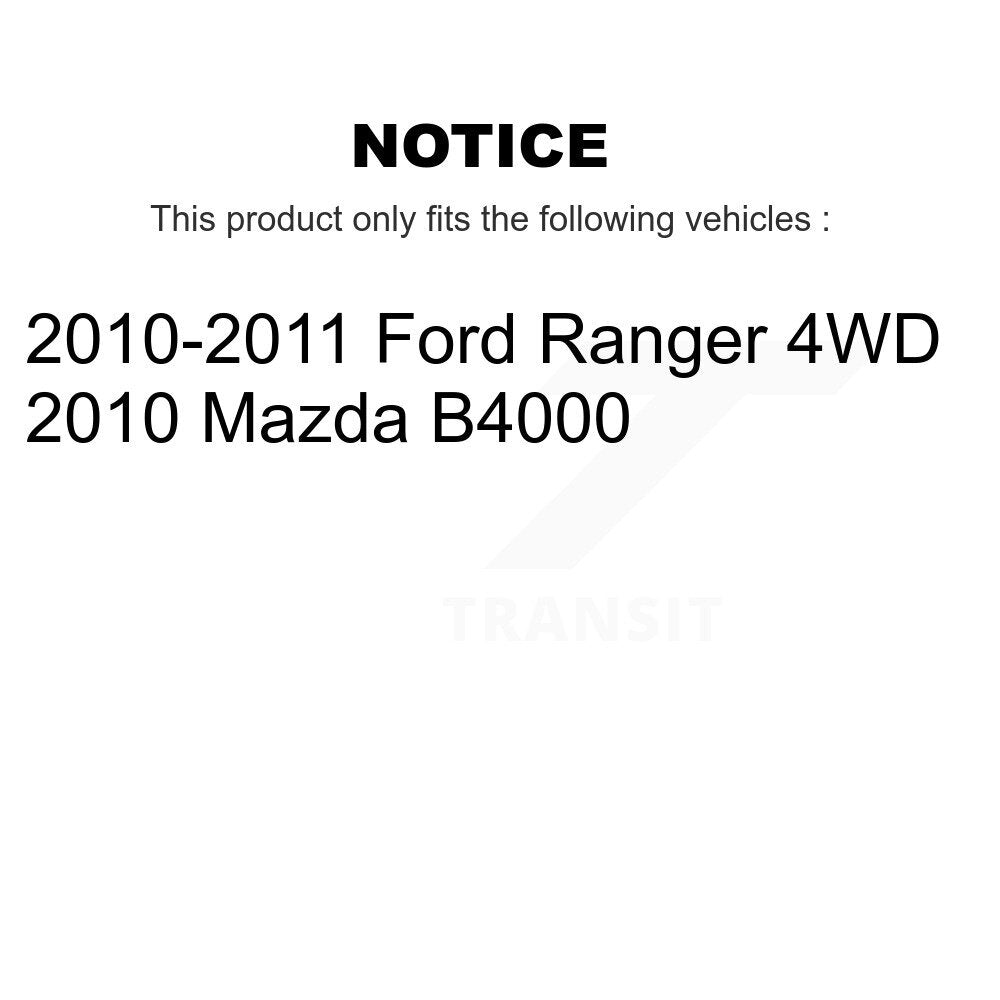 Disc Brake Rotors & Semi-Metallic Pad Front Rear Kit For Ford Ranger Mazda B4000