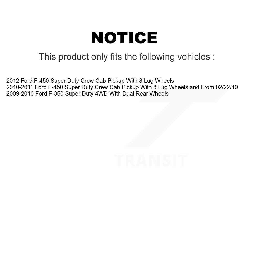 Brake Rotor And Semi-Metallic Pad Front Rear Kit For Ford F-350 Super Duty F-450