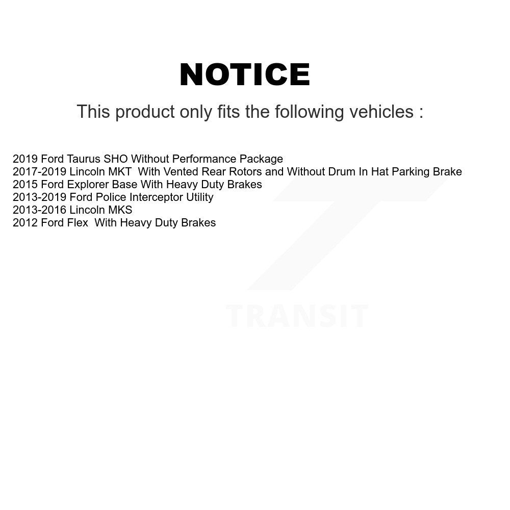 Brake Rotors & Semi-Metallic Pad Front Rear Kit For Ford Explorer Police Utility