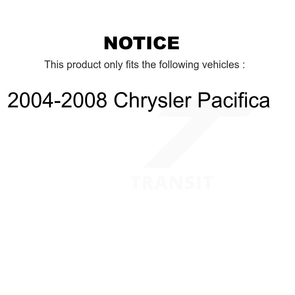 Brake Rotor And Semi-Metallic Pad Front Rear Kit For 2004-2008 Chrysler Pacifica