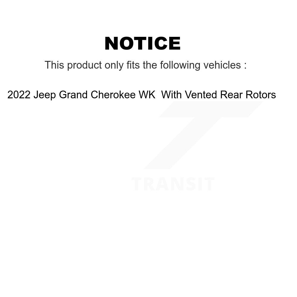 Brake Rotor And Semi-Metallic Pad Front Rear Kit For Dodge Durango Jeep Grand WK