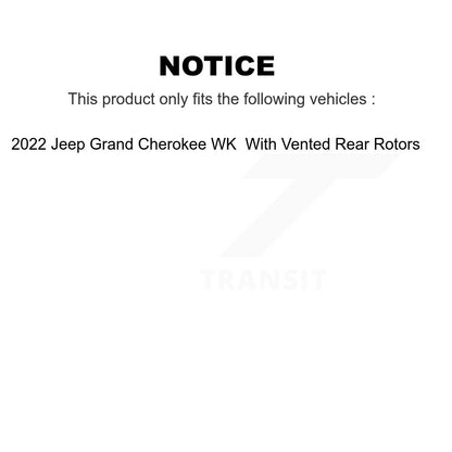 Brake Rotor And Semi-Metallic Pad Front Rear Kit For Dodge Durango Jeep Grand WK