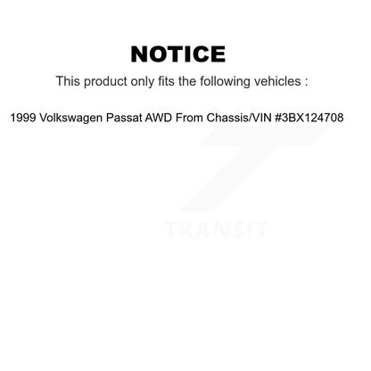 Disc Brake Rotor Semi-Metallic Pad Front Rear Kit For 1999 Volkswagen Passat AWD
