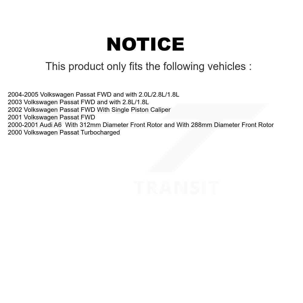 Disc Brake Rotors Semi-Metallic Pad Front Rear Kit For Volkswagen Passat Audi A6