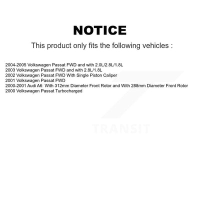 Disc Brake Rotors Semi-Metallic Pad Front Rear Kit For Volkswagen Passat Audi A6