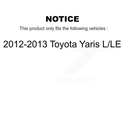 Brake Rotor And Semi-Metallic Pad Front Rear Kit For 2012-2013 Toyota Yaris L LE