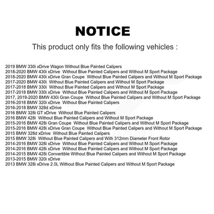 Disc Brake Rotors And Semi-Metallic Pads Front Rear Kit For BMW 320i xDrive 328d