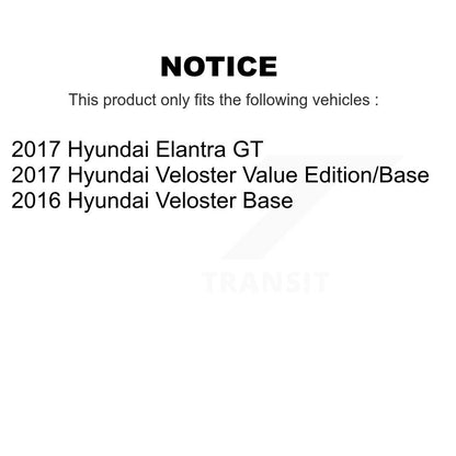 Brake Rotor And Semi-Metallic Pad Front Rear Kit For Hyundai Veloster Elantra GT