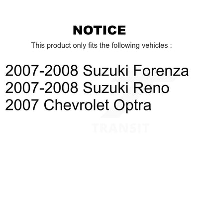 Brake Rotor & Semi-Metallic Pad Rear Kit For Chevrolet Optra Suzuki Forenza Reno