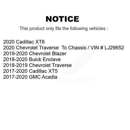 Brake Rotor & Semi-Metallic Pad Rear Kit For Chevrolet Cadillac XT5 Traverse GMC