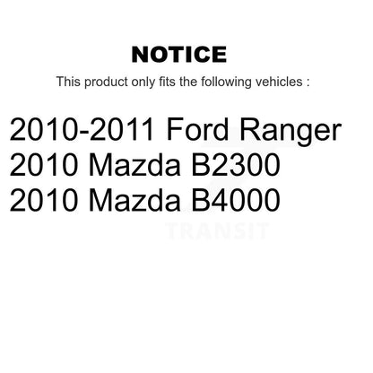 Disc Brake Rotors & Semi-Metallic Pad Rear Kit For Ford Ranger Mazda B2300 B4000