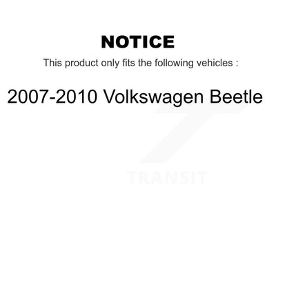 Disc Brake Rotors And Semi-Metallic Pad Rear Kit For 2007-2010 Volkswagen Beetle