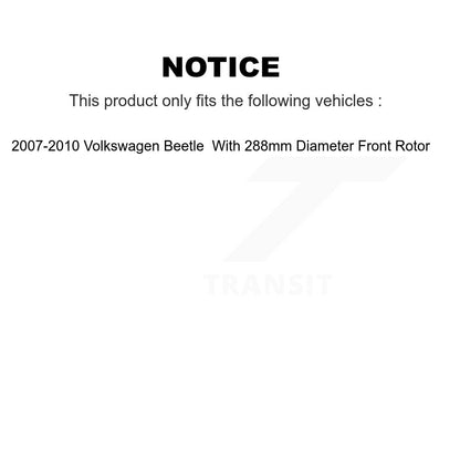 Disc Brake Rotors And Semi-Metallic Pads Front Rear Kit For Volkswagen Beetle