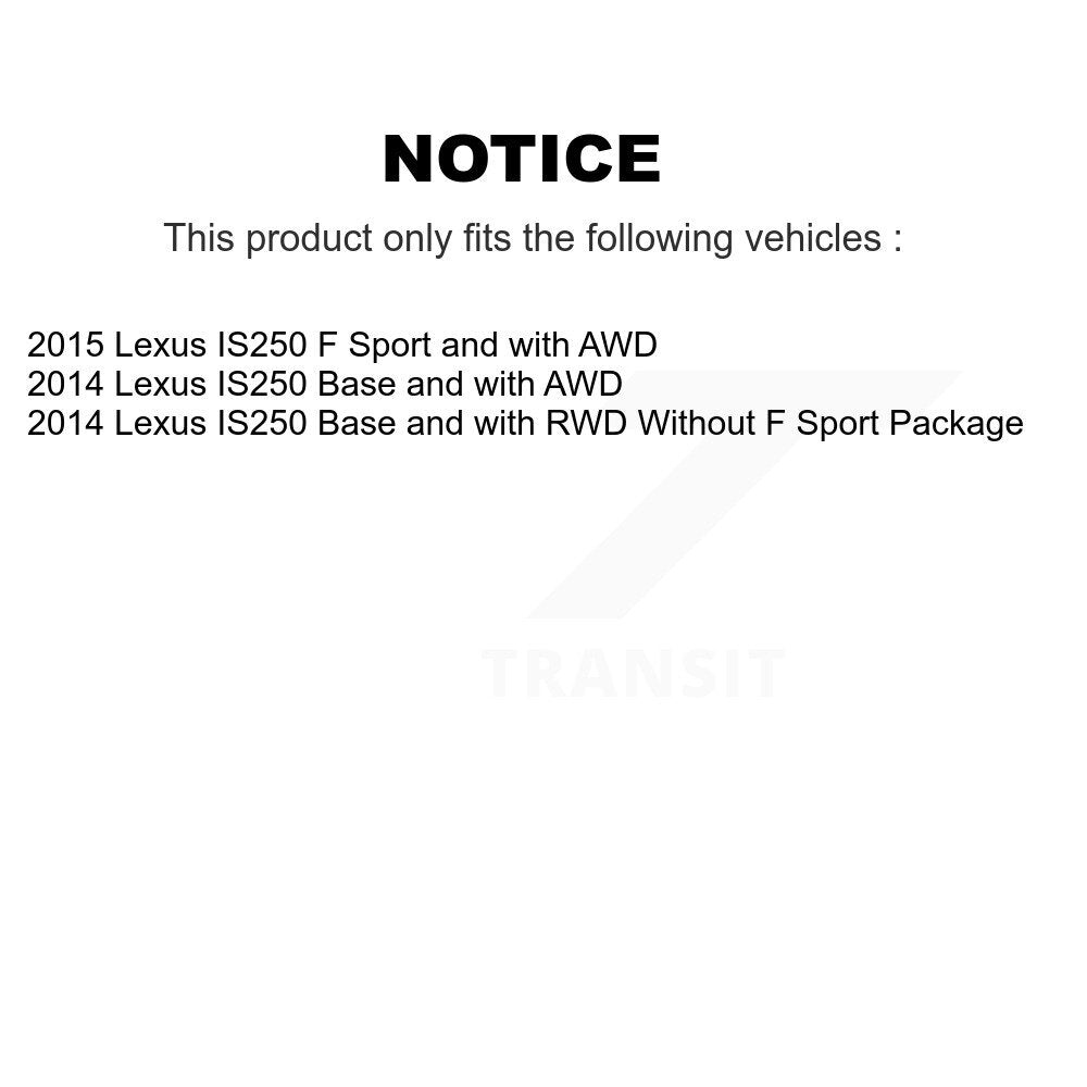 Disc Brake Rotors And Semi-Metallic Pads Front Rear Kit For Lexus IS250