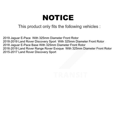 Brake Rotor And Semi-Metallic Pad Front Kit For Land Rover Discovery Sport Range