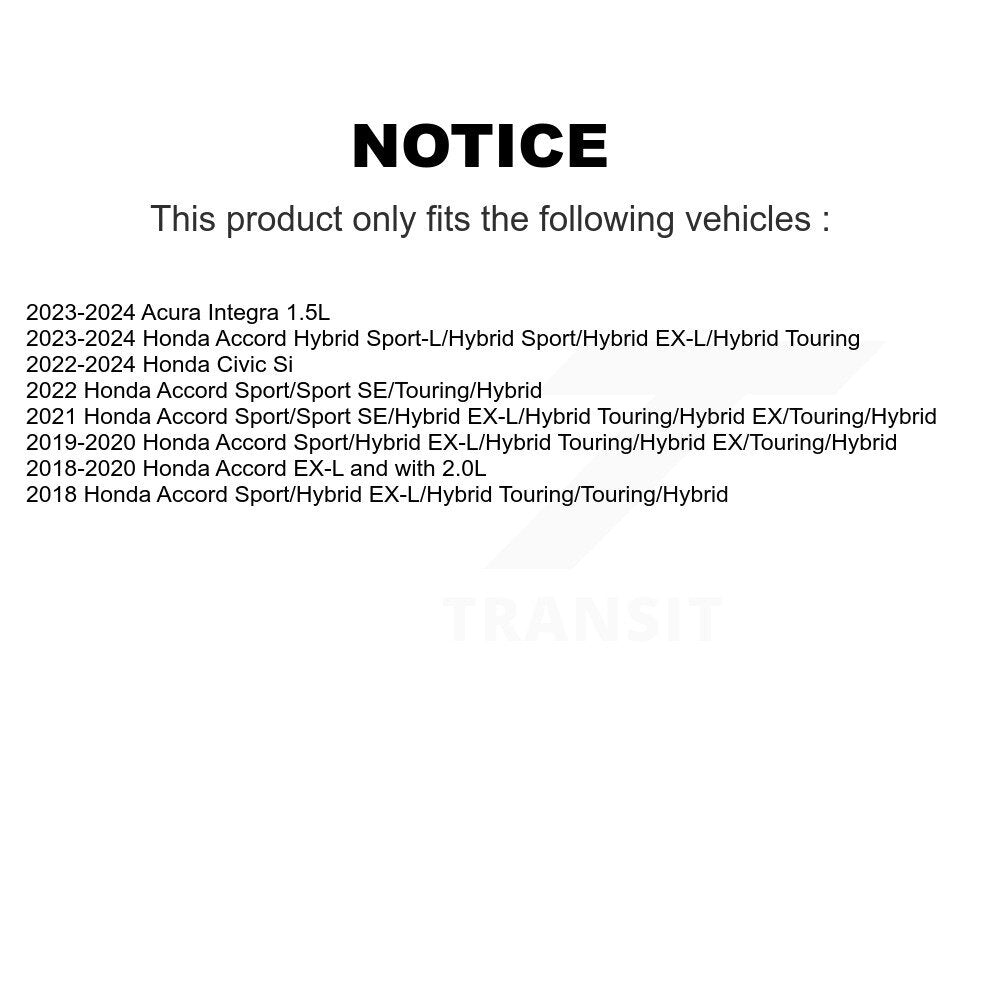 Brake Rotor And Semi-Metallic Pad Front Kit For Honda Civic Accord Acura Integra